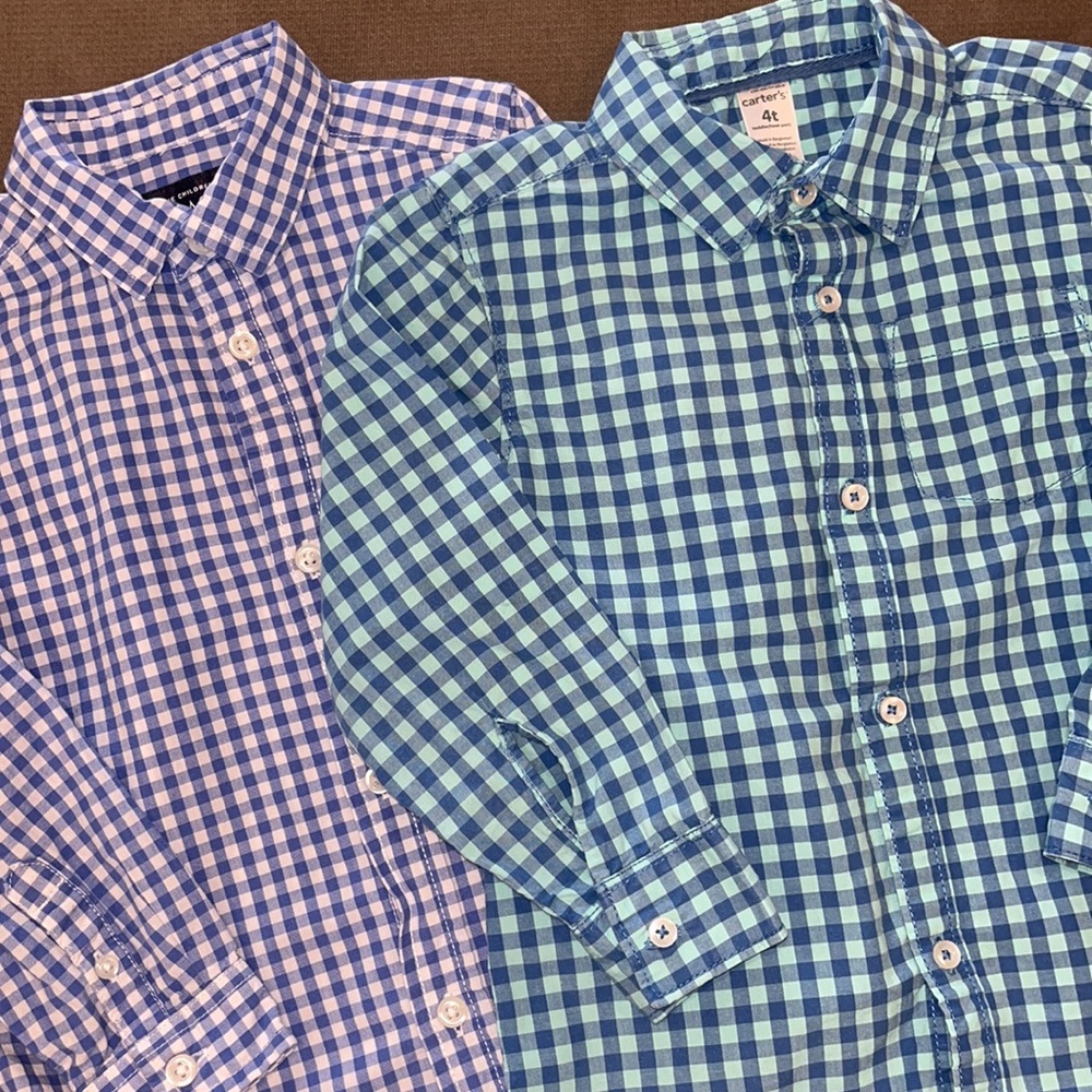 2 Checkered Dress Shirts